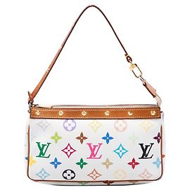 Louis Vuitton Monogram Multicolore Pochette Accessoires Schultertasche Weiß Weiß