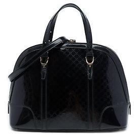 Bolsa Gucci Small Microguccissima Patent Nice Preta Preto