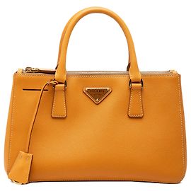 Borsa Prada Mini Saffiano Lux Galleria Double Zip Gialla Giallo