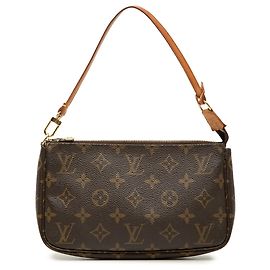 Brown Louis Vuitton Monogram Pochette Accessoires Shoulder Bag Brown