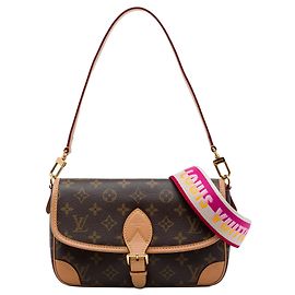 Borsa Satchel Louis Vuitton Monogram Diane Marrone Marrone