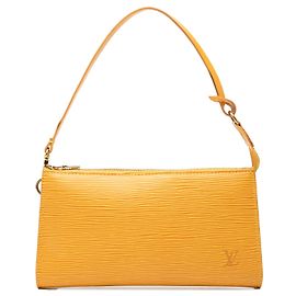Borsa a tracolla Louis Vuitton Epi Pochette Accessoires Gialla Giallo