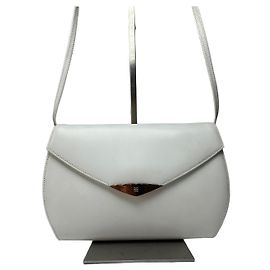 Bolso bandolera de solapa de cuero Givenchy Vintage finales de los 1970 Blanco Blanco