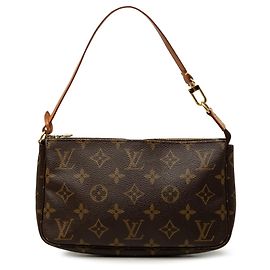 Borsa a tracolla Louis Vuitton Monogram Pochette Accessoires Marrone Marrone