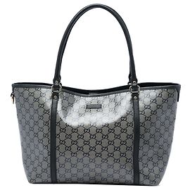 Gucci Medium GG Crystal Joy Tote Grau Grau