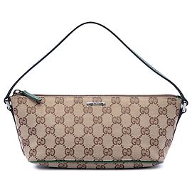 Sac à épaule Gucci GG Canvas Boat vert Vert