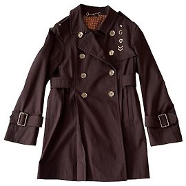 Trench Coat Gucci Castanho com Detalhe Horsebit Marrom