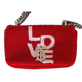 Burberry Borsa Lola Piccola in Spugna Rossa Rosso