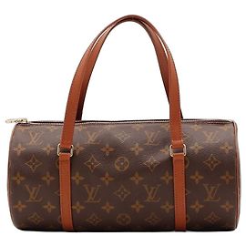 Bolso Louis Vuitton Monogram Papillon 30 Castaño Monograma