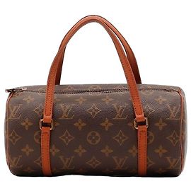 Bolso Louis Vuitton Monogram Papillon 30 Castaño Monograma