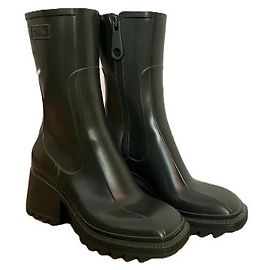 Chloé Chelsea-Stiefel aus dunkelgrünem Gummi Dunkelgrün