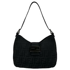 FENDI Zucca FF Logo Pattern Handtasche Schwarz