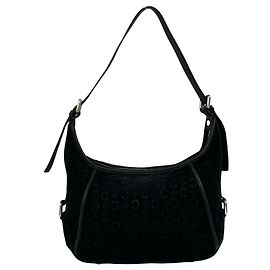 Céline Bolsa de Ombro Celine Vintage C Macadam Logo Pattern Preto