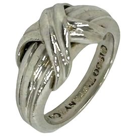 Autre Marque Anello Tiffany & Co. Vintage Signature Band Argento