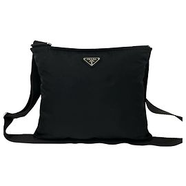 Borsa a tracolla Prada in nylon Nero
