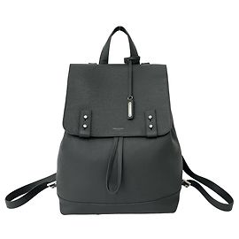 Sac à dos en cuir gris Yves Saint Laurent Marron