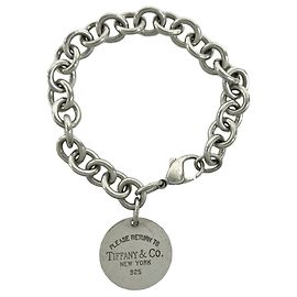 Autre Marque Tiffany Co. Pulsera Return to Round Tag Plata