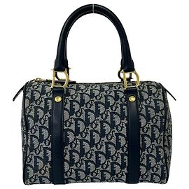 Christian Dior Navy Mini Boston Bag Navy blue