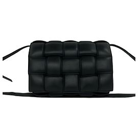 Bottega Veneta Padded Cassette Leather Shoulder Bag Black
