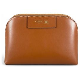 Céline Celine Medium Cosmetic Pouch Brown