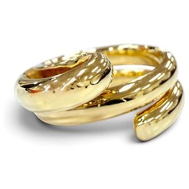 Bottega Veneta Gold Band Ring Golden