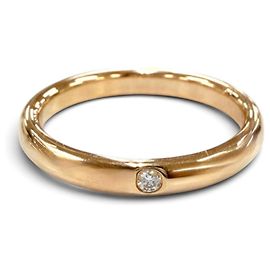 Autre Marque Bague Anneau Empilable Tiffany & Co. en Or Rose Doré