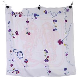 Hermès Lenço de seda HERMES Brides de Gala Branco