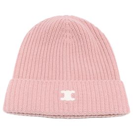 Céline Celine Cashmere Knit Hat in Pink Pink