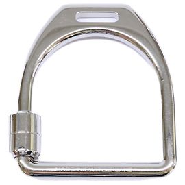 Hermès HERMES Etrier Keychain in Silver Silvery