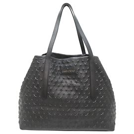 Sac Tote Jimmy Choo en cuir noir clouté Noir