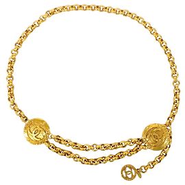 Cinturón de cadena dorada Chanel Dorado