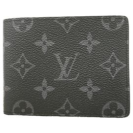 Louis Vuitton Monogram Eclipse Portefeuille Slender Wallet Negro