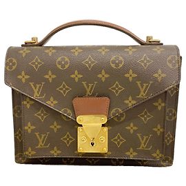 Borsa Louis Vuitton Monogram Monceau 26 Marrone