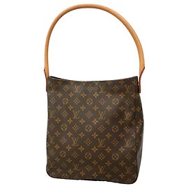 Bolso de hombro Louis Vuitton Monogram Looping GM Castaño