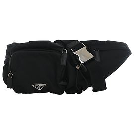 Borsa a cintura Prada in Tessuto nero multi-tasche Nero