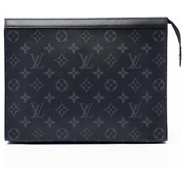 Louis Vuitton Black Monogram Eclipse Pochette Voyage MM Black