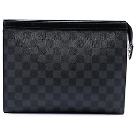 Louis Vuitton Black Damier Graphite Pochette Voyage MM Noir