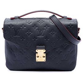 Louis Vuitton Blue Monogram Empreinte Pochette Metis Azul Azul marinho