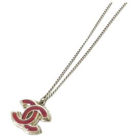 Colar Chanel Dourado e Vermelho Vermelho Dourado