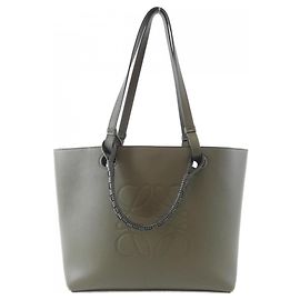 Loewe Anagram Tote Small Handbag Khaki