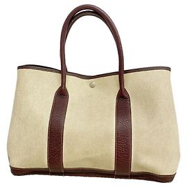 Hermès Borsa Tote Hermes Garden PM Marrone