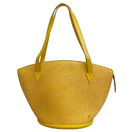 Bolso de hombro Louis Vuitton Epi Saint Jacques Amarillo