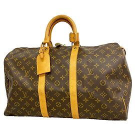 Bolsa Louis Vuitton Boston Monogram Keepall 45 Marrom