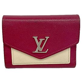 Cartera tri-fold Louis Vuitton MyLockme Compact Burdeos