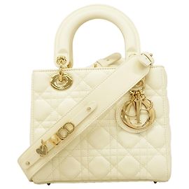 Bolso Christian Dior Cannage Lady Dior Blanco