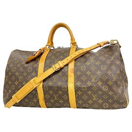 Bolsa Boston Louis Vuitton - Keepall Bandoulière 55 Marrom