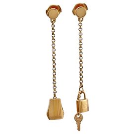 Hermès Hermes Kelly Clochette Earrings in Pink Gold Pink