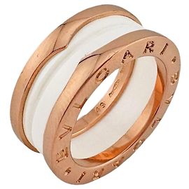 Bulgari Bvlgari B-zero.1 Ring aus weißer Keramik Pink Weiß