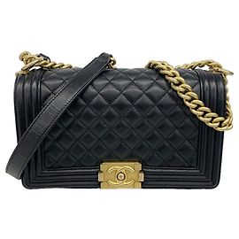 Bolso de hombro Chanel Boy Chain Negro
