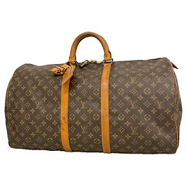 Louis Vuitton Boston Monogram Keepall 55 Castaño